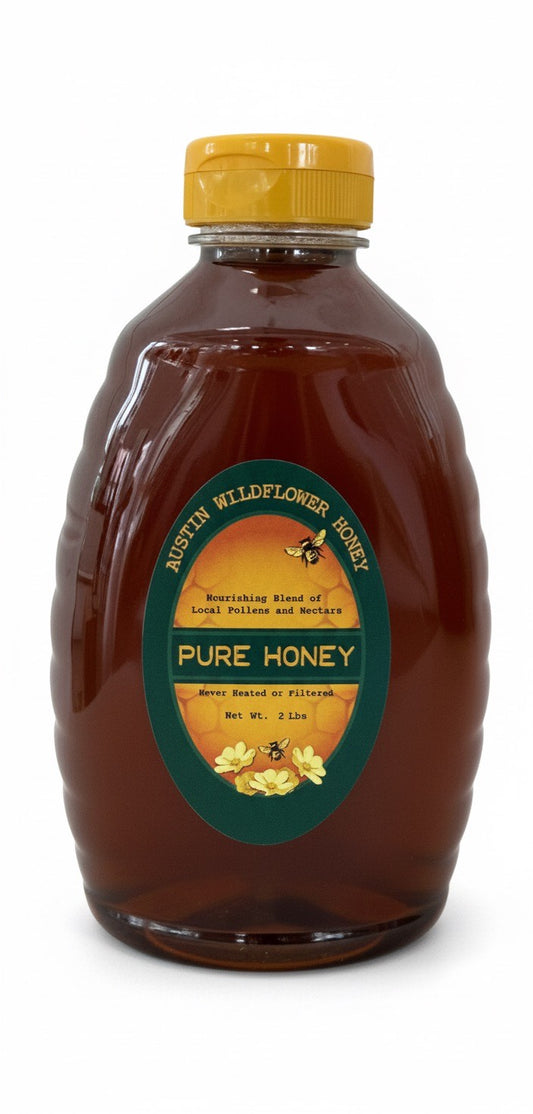2 lb Plastic Jar – Austin Wildflower Honey