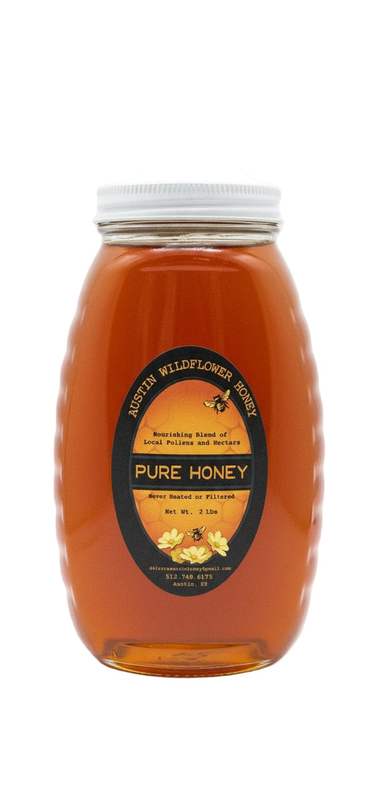 2 lb Glass Jar – Austin Wildflower Honey