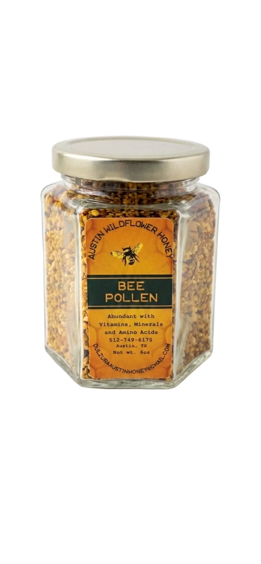 6 oz Glass Jar – Austin Wildflower Bee Pollen