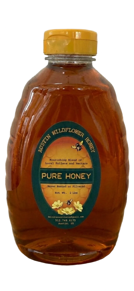 2 lb Plastic Jar – Austin Wildflower Honey